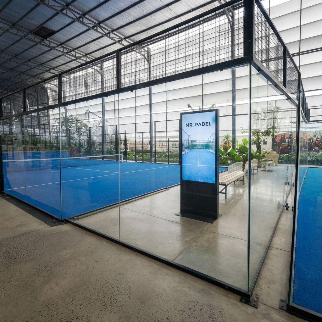 TMN screen installation at MR. Padel