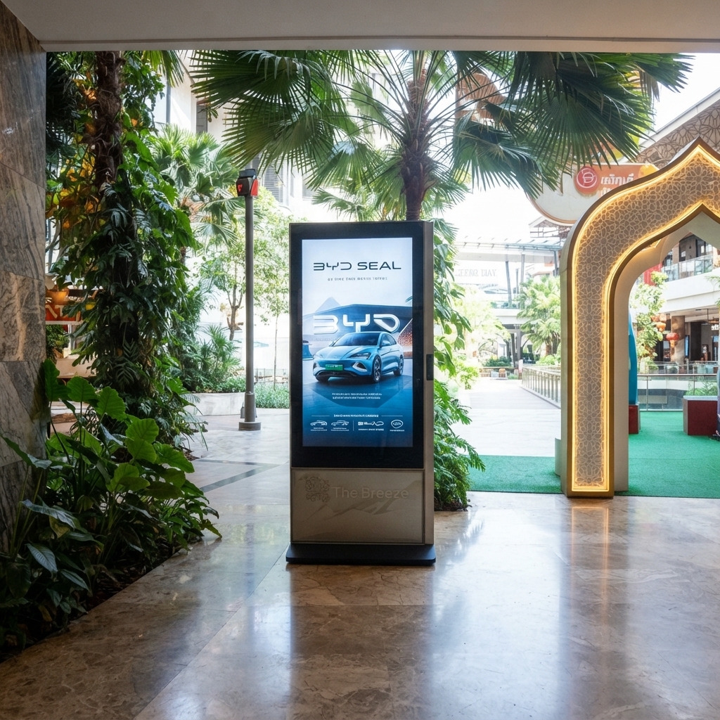TMN screen installation at The Breeze